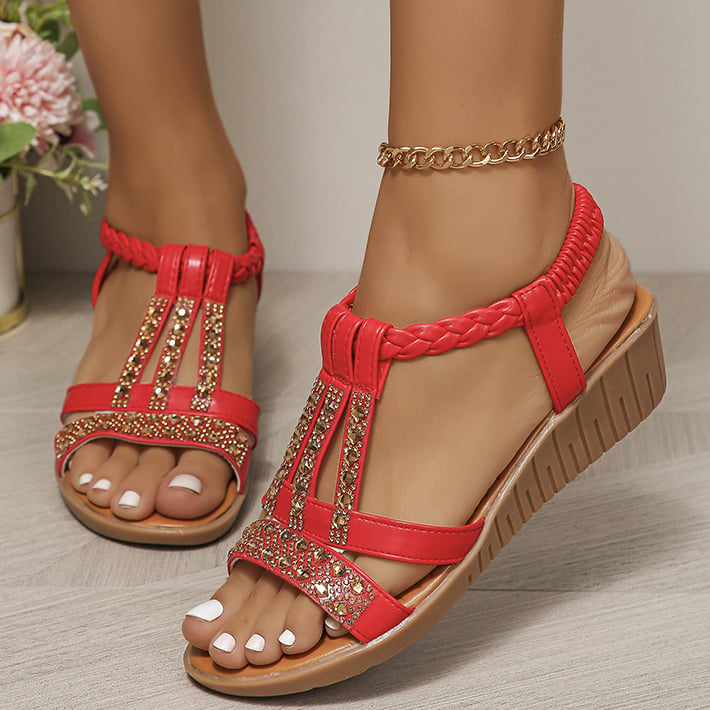 🔥 Women's New Summer Rhinestone Open Toe Orthopaedic Sandals