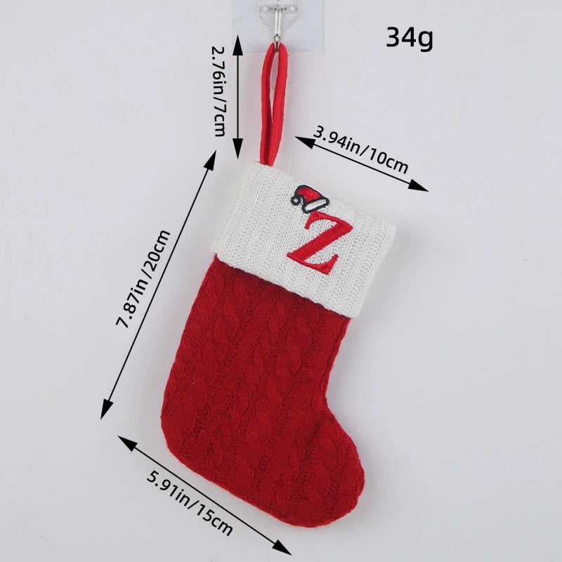 🎅Christmas Sale 49% OFF-🧦Personalized letter knitted Christmas stocking fireplace ornament