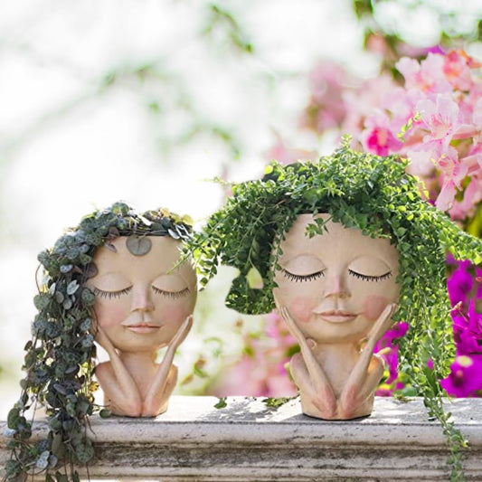 💝2024 HOT SALE-Girl Face Head Planter