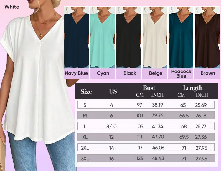 🔥Short-Sleeved Solid Color Patchwork T-Shirt