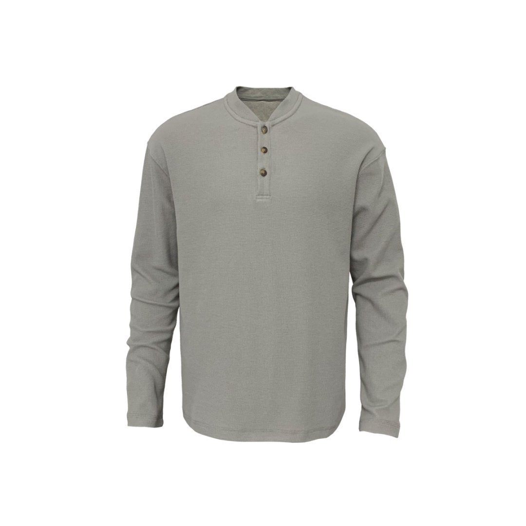💥2025 HOT SALE💥Men's Cotton Waffle-Knit Thermal Henley Shirt Long Sleeve