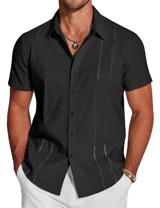 ✨Men's Casual Button-Down Short Sleeve Shirt