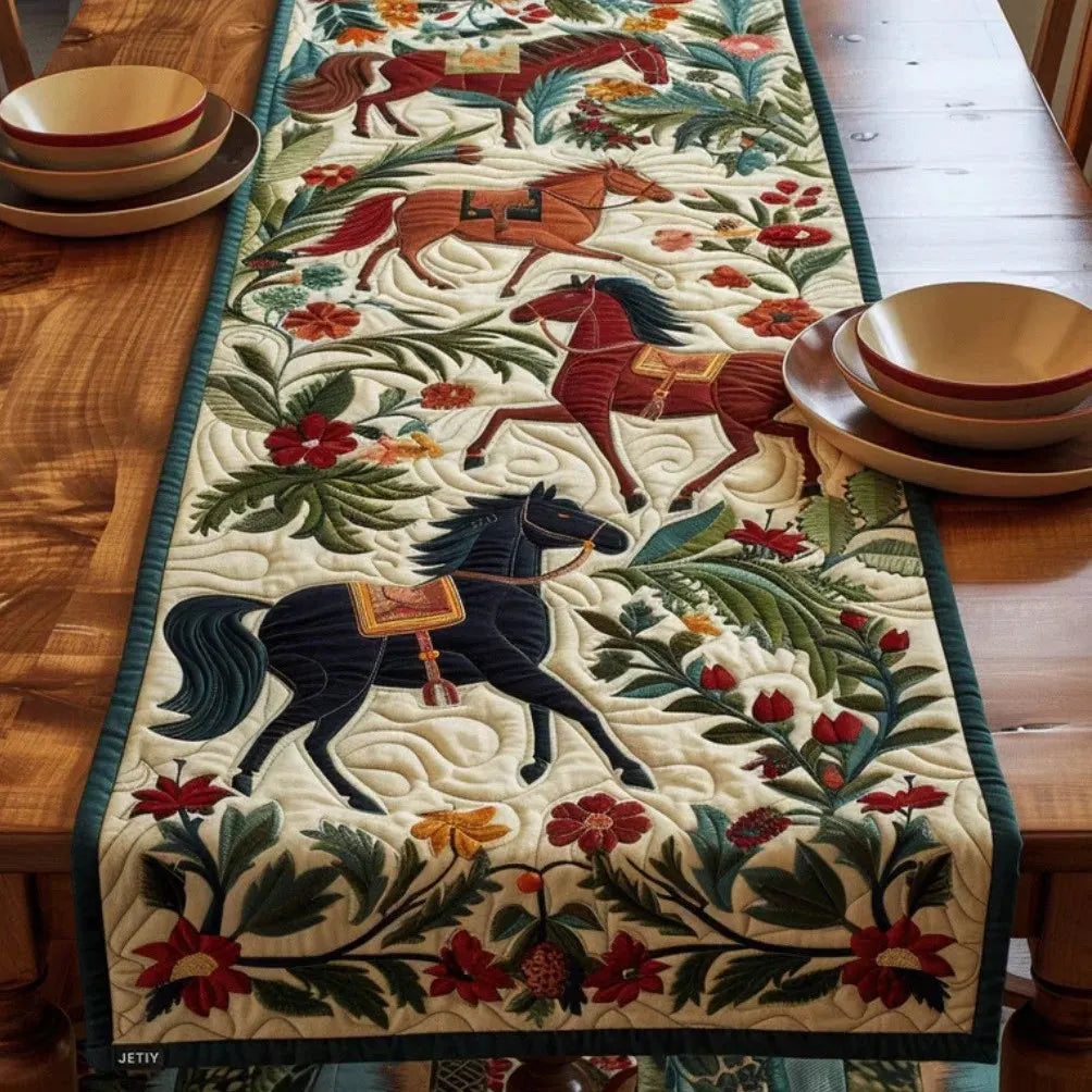 🍽️New Arrival: Quilted Table Runner with Vivid 3D Design