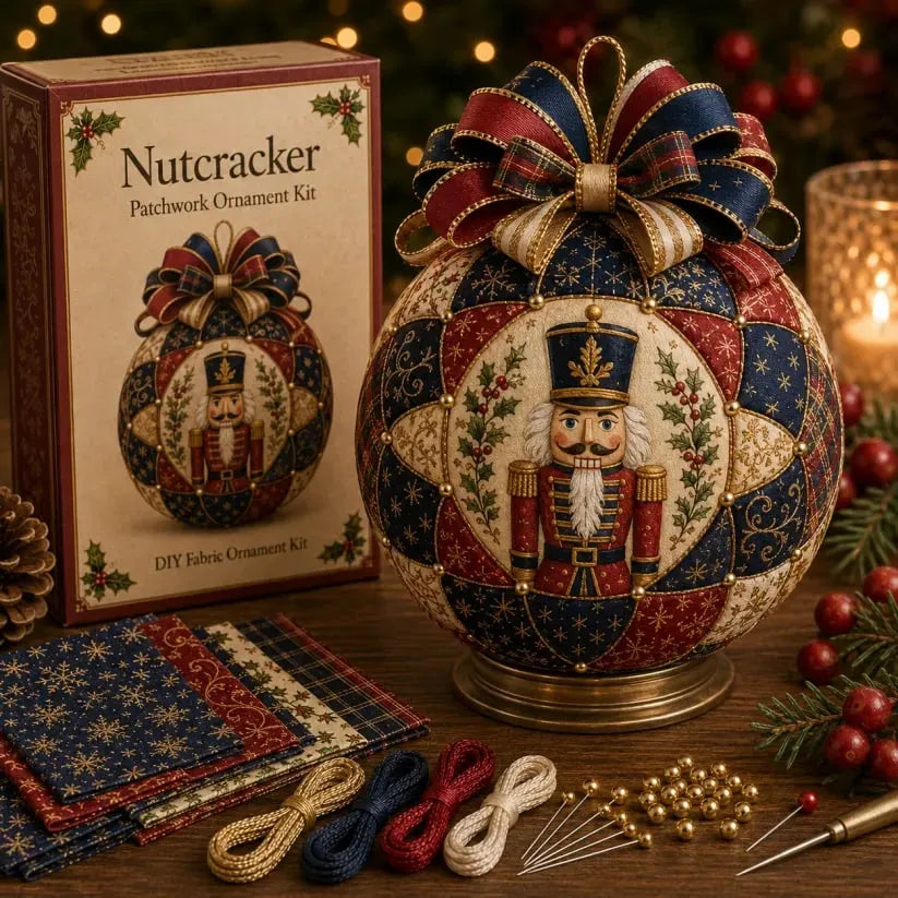 🔥Last Day 49% OFF - 🎅🎄Christmas Classics Patchwork Ornament DIY Kit