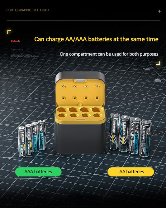 🔥⏰Flash Deal-🔋AA/AAA Lithium Battery Smart Charging Case