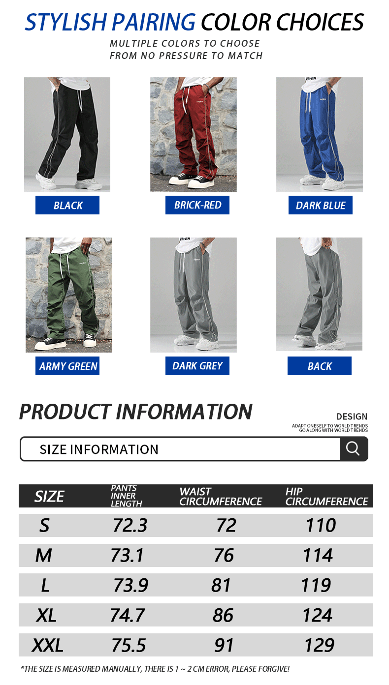 Spring and summer Loose Sports Pants Men's Trousers Lightweight