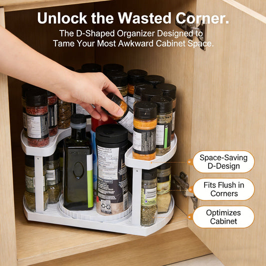 🔄 Dual Spin Lazy Susan Organizer🧂