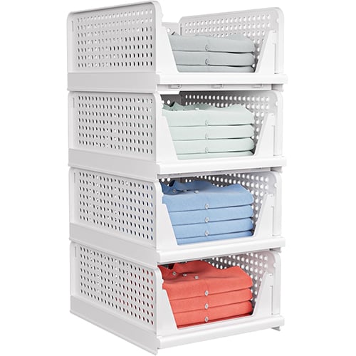 👍Stackable Closet Storage Basket - Stackable Storage Bins