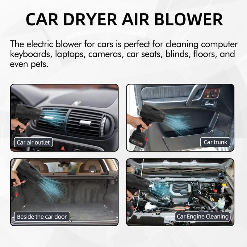 🌀- Super powerful cordless turbo air duster