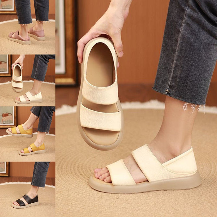 New Thick Sole Women's Stylish Genuine Leather Sandals