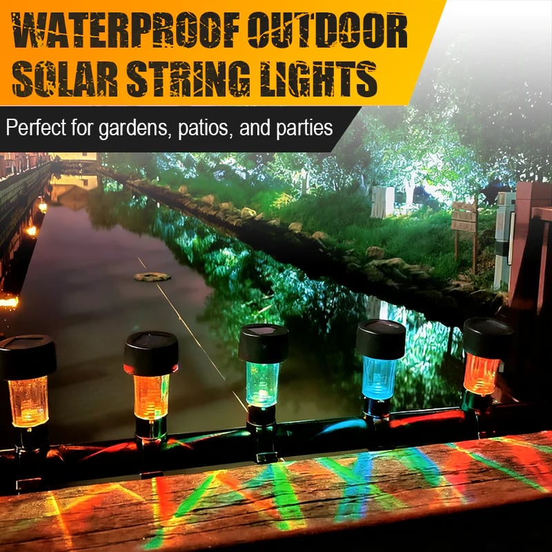 Waterproof outdoor solar light string