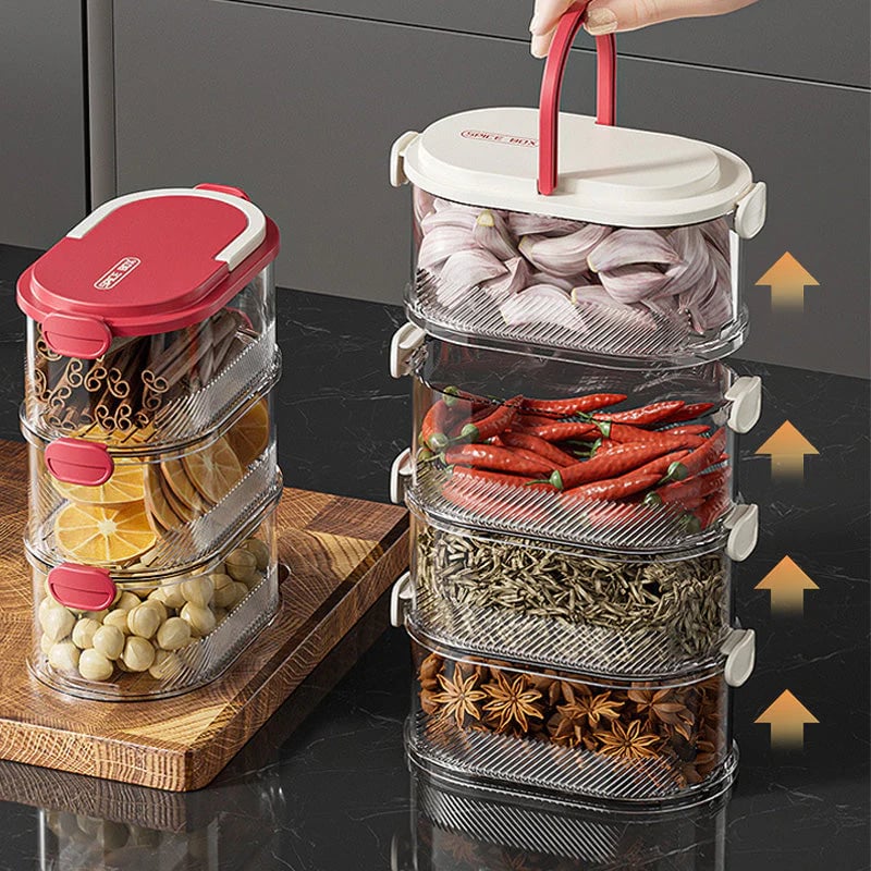 🔥 Multi-layer Sealed Spice Organizer
