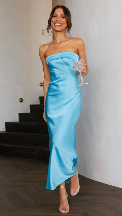 Strapless Elastic Backless Sexy Dress