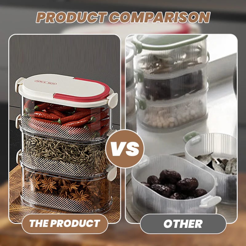 🔥 Multi-layer Sealed Spice Organizer