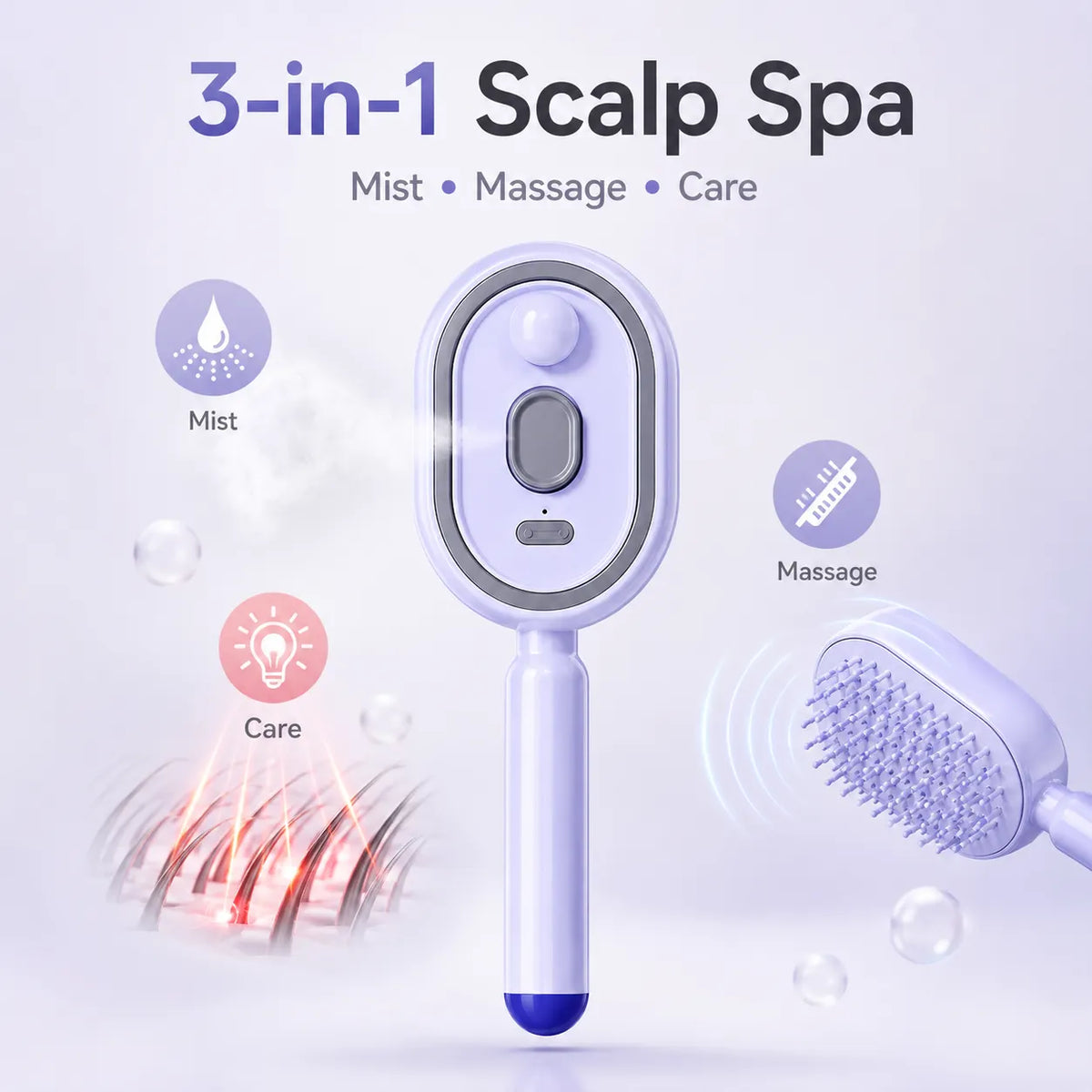 💆♀️3-in-1 Electric Spray Massage Air-Cushion Comb