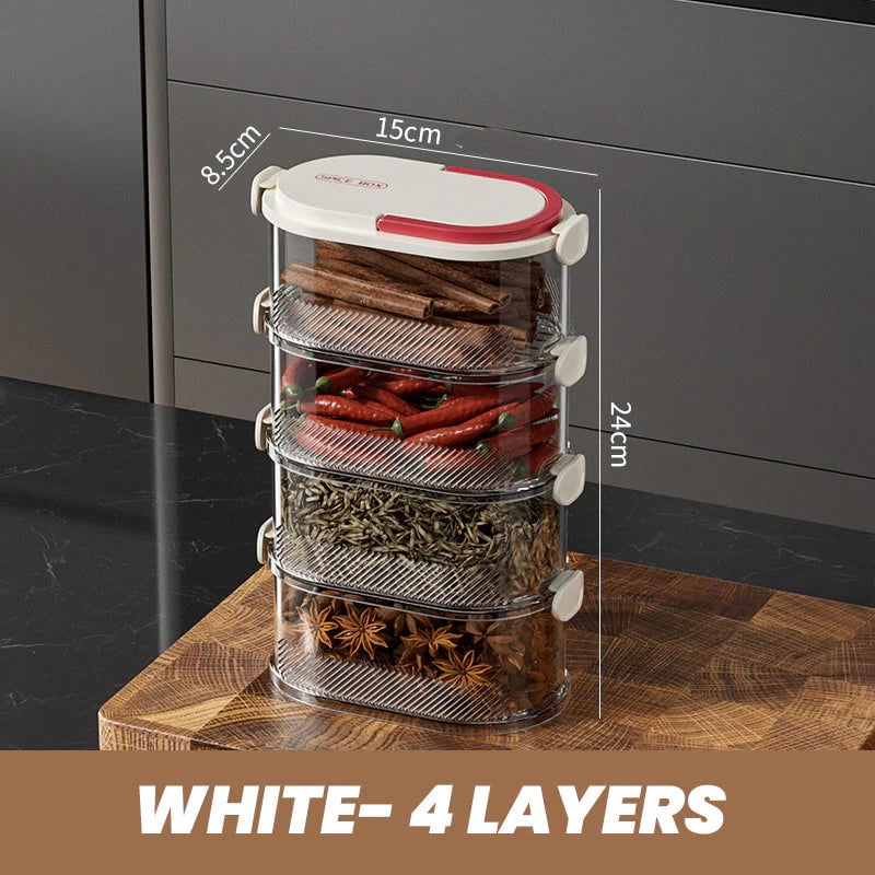 🔥 Multi-layer Sealed Spice Organizer