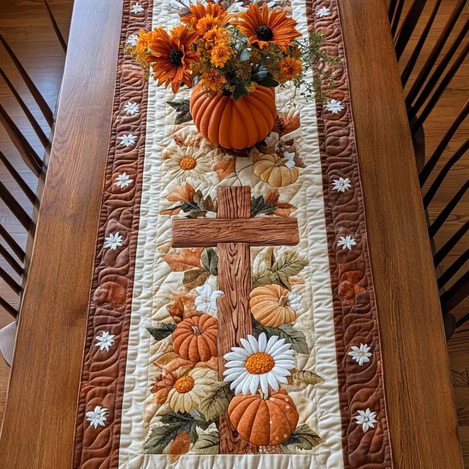 🍽️New Arrival: Quilted Table Runner with Vivid 3D Design