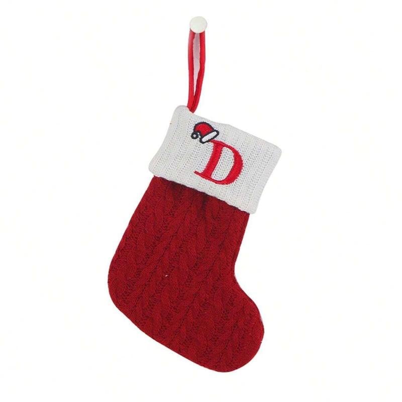🎅Christmas Sale 49% OFF-🧦Personalized letter knitted Christmas stocking fireplace ornament