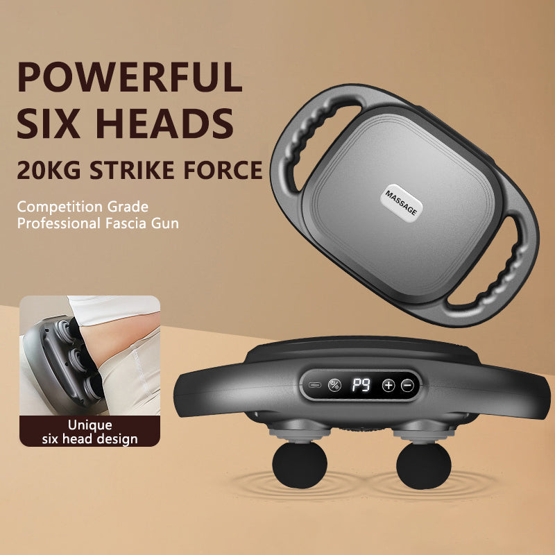 🏆✨New six-head Fascia Gun deep muscle tissue massager