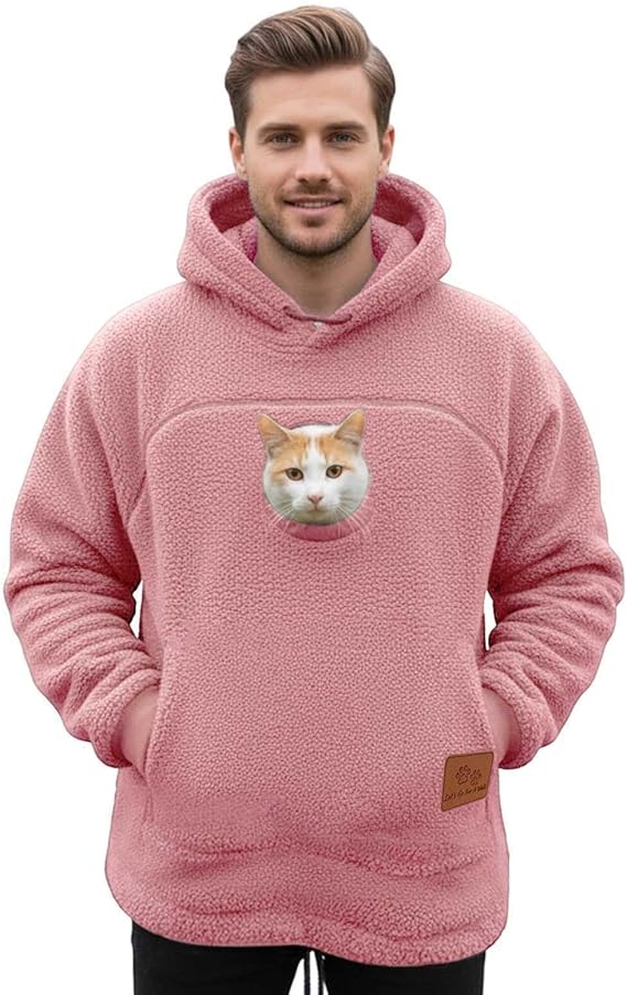 💥🐱Pet-Walking Essential - Hoodie With Built-In Pet Pouch, Hands-Free Convenience✨