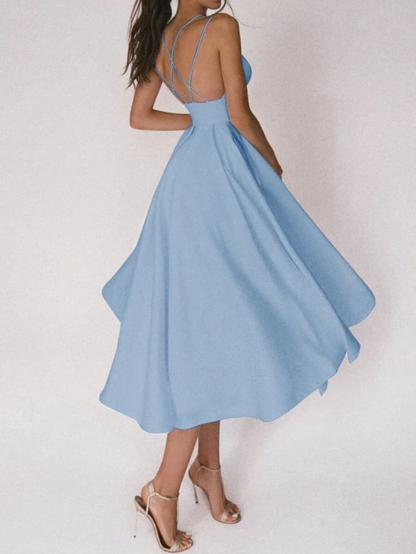 50% OFF!  Elegant Strappy V-Neck Dress
