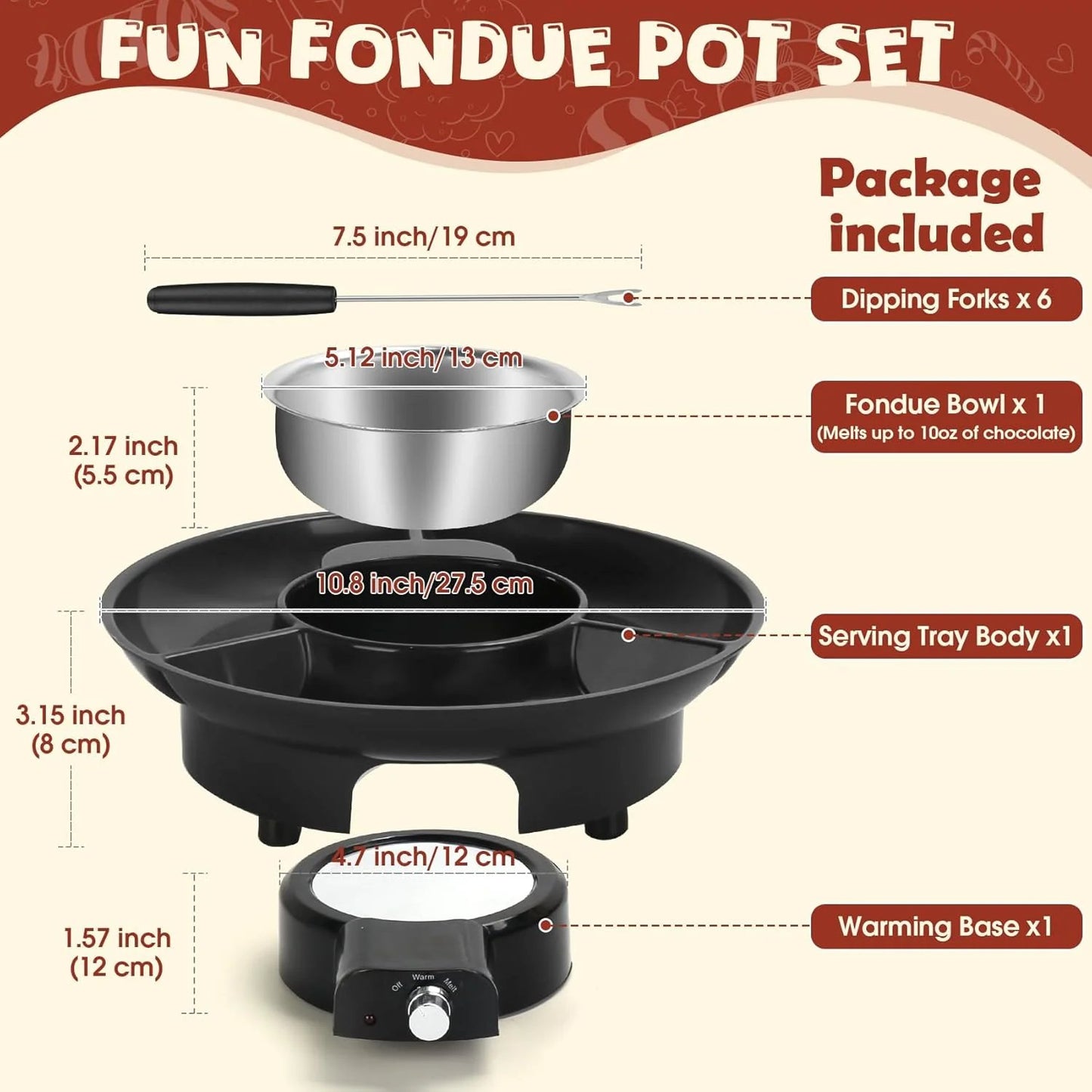 🍫🍫Electric Chocolate Fondue Fet