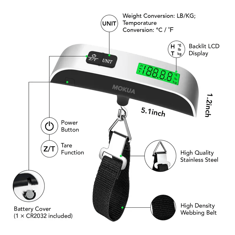 ⚡Flash Sale🔥 50K+ SOLD! Almost Gone - Portable Digital Luggage Scale Accurate Weighing