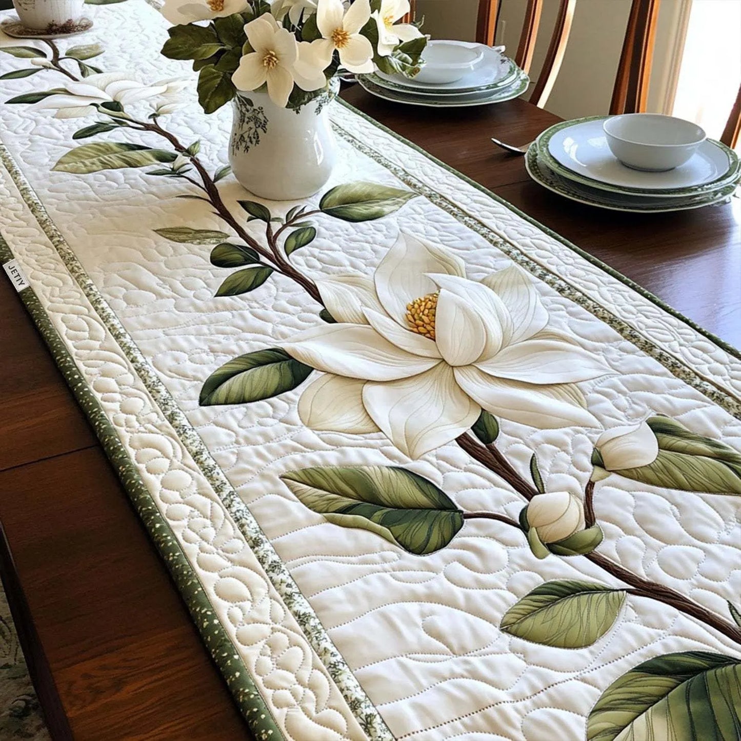 🍽️New Arrival: Quilted Table Runner with Vivid 3D Design