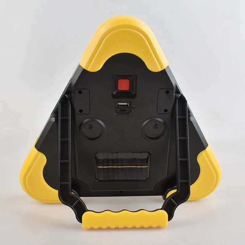 3-IN-1 Solar Emergency Triangle Warning Light at the Roadside