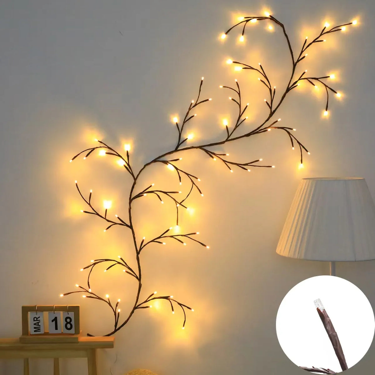 🌸🌸Bendable LED rattan flower ambient light