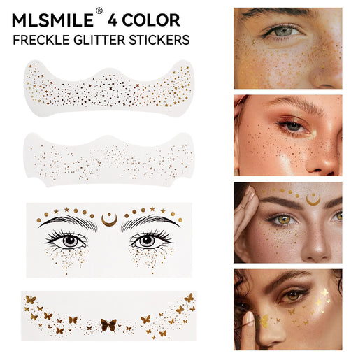 🎁LAST DAY 49% OFF🔥-Gold Glitter Freckles Makeup Patches