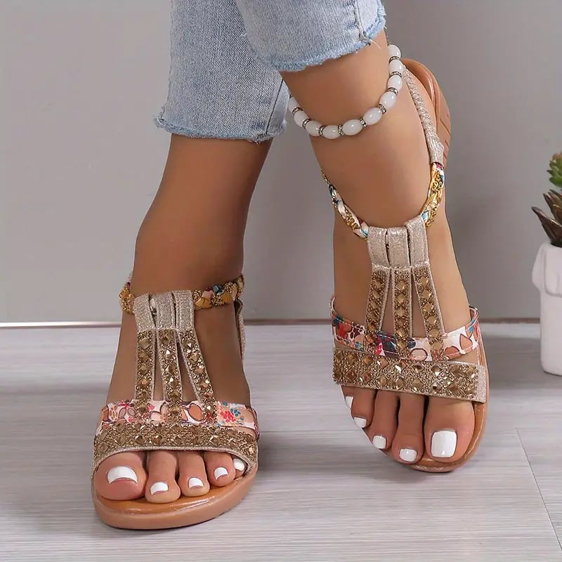 🔥 Women's New Summer Rhinestone Open Toe Orthopaedic Sandals