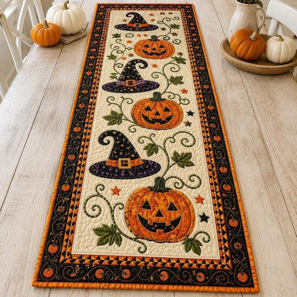 🍽️New Arrival: Quilted Table Runner with Vivid 3D Design