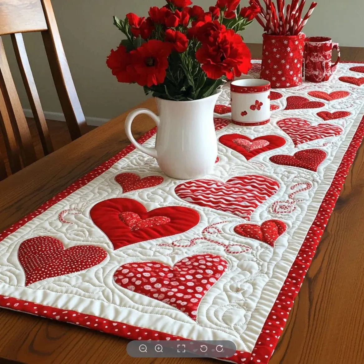 🍽️New Arrival: Quilted Table Runner with Vivid 3D Design