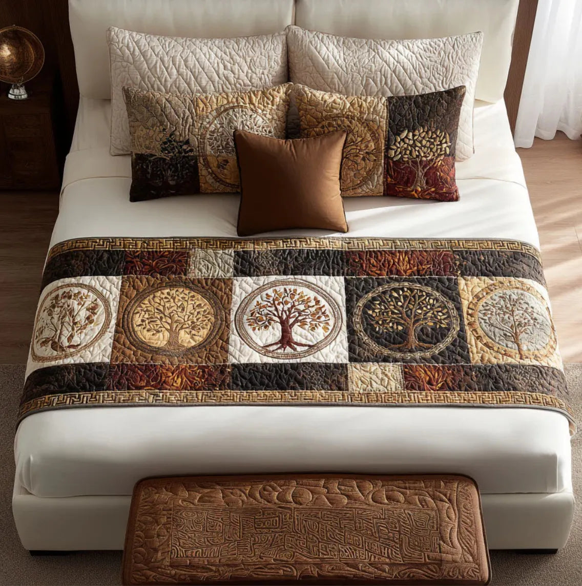 🍽️New Arrival: Quilted Table Runner with Vivid 3D Design