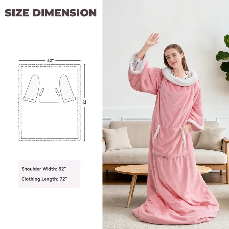 🔥Christmas Early Discount 49% Off✨Electric Wearable Heated Blanket with Foot Pocket🧣