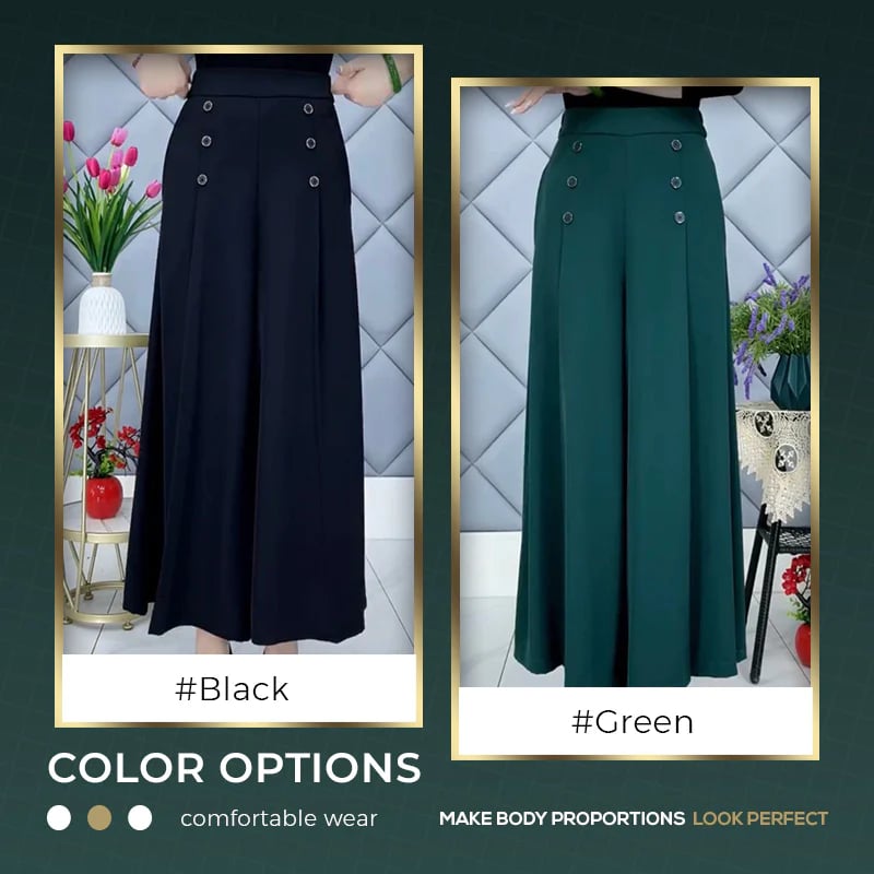 🔥 [Comfort and Slim] Stylish Pleated Wide-leg Pants