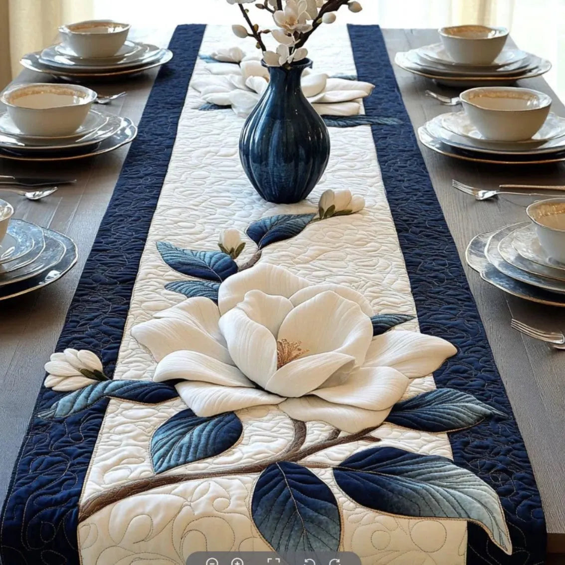 🍽️New Arrival: Quilted Table Runner with Vivid 3D Design