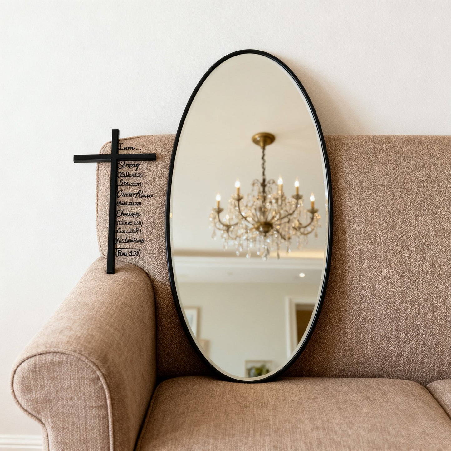 ❤️Elegant Metal Christian Heart & Cross Wall Art