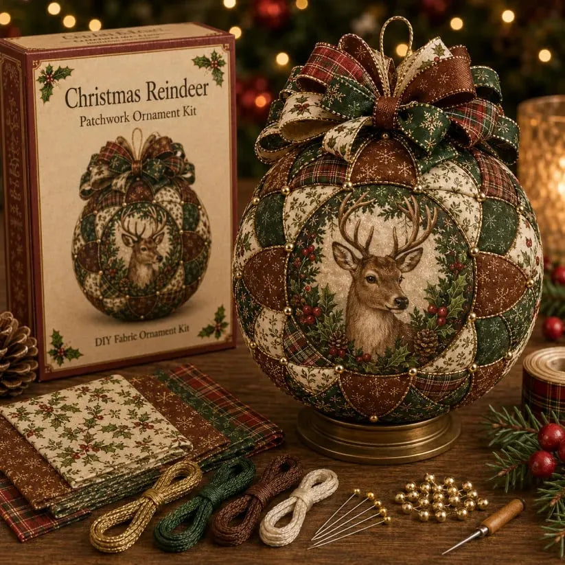🔥Last Day 49% OFF - 🎅🎄Christmas Classics Patchwork Ornament DIY Kit