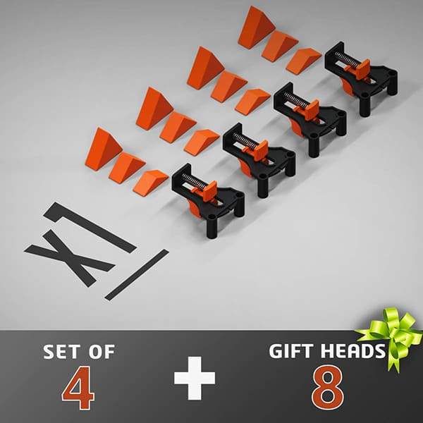 Clamp set (4pcs) + FREE 60 degree rotation& 120 degree rotation heads