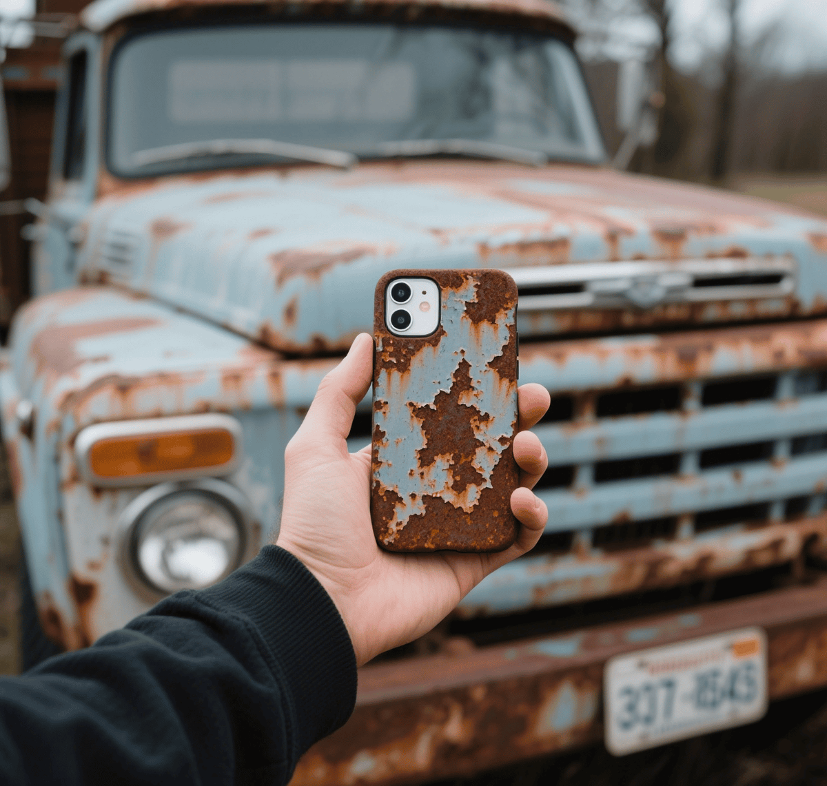 📲New Hot Seller✴️Retro Rusted Metal Texture Design Phone Case