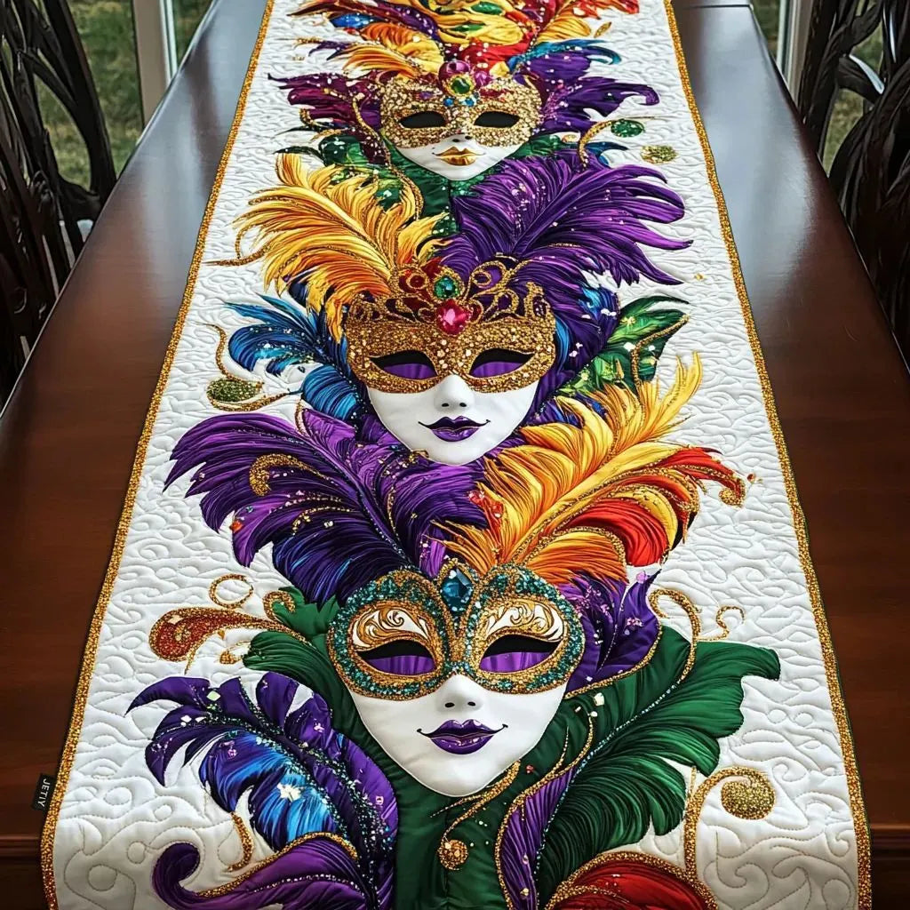 🍽️New Arrival: Quilted Table Runner with Vivid 3D Design