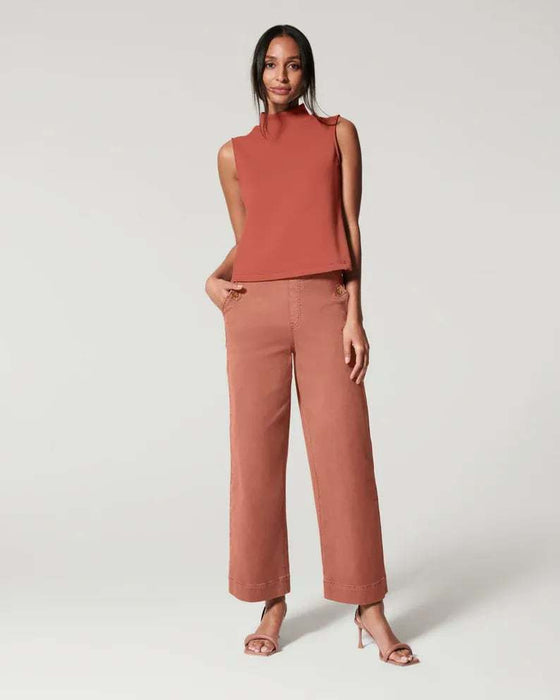🔥Hot Sale 🔥 Stretch Twill Cropped Wide Leg Pants