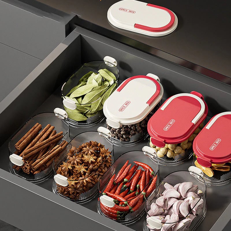 🔥 Multi-layer Sealed Spice Organizer