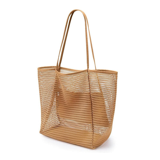 🌊 Large Capacity Mesh Beach Bag