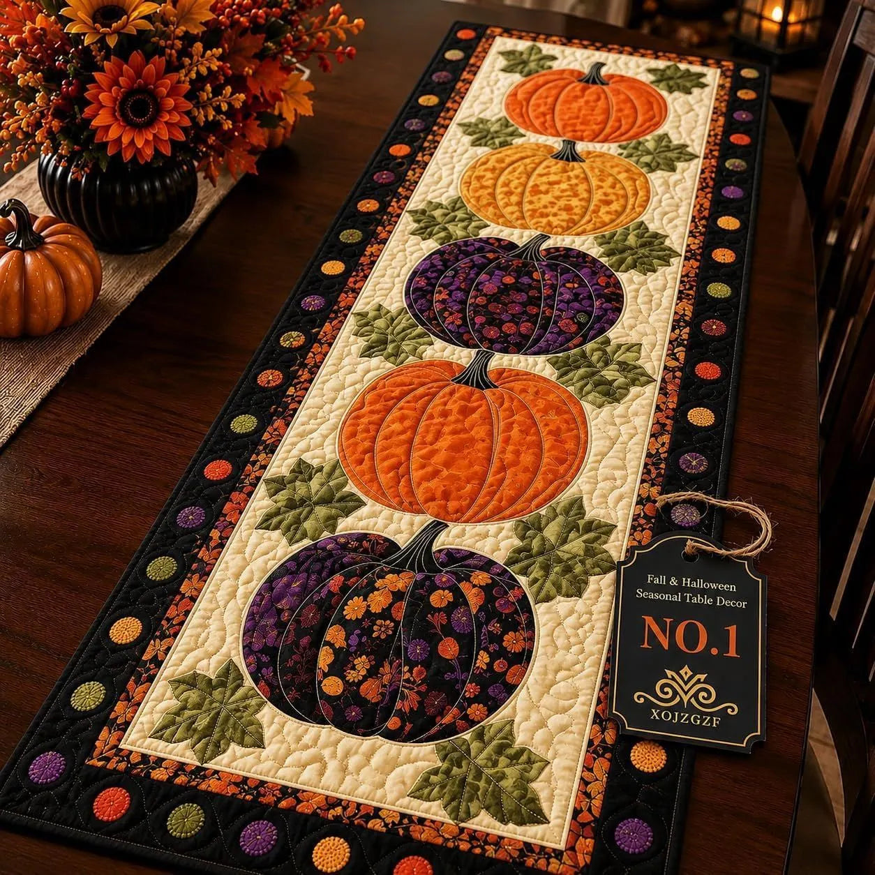 🍽️New Arrival: Quilted Table Runner with Vivid 3D Design