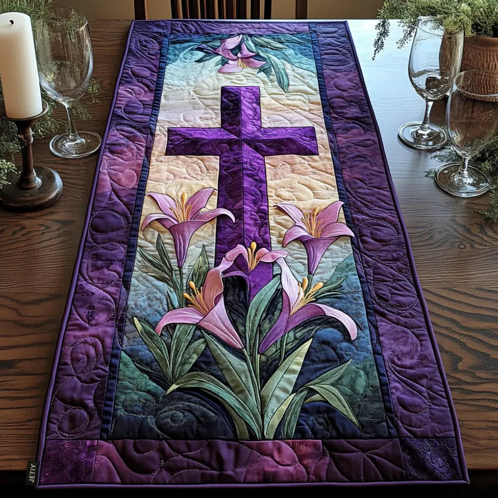 🍽️New Arrival: Quilted Table Runner with Vivid 3D Design