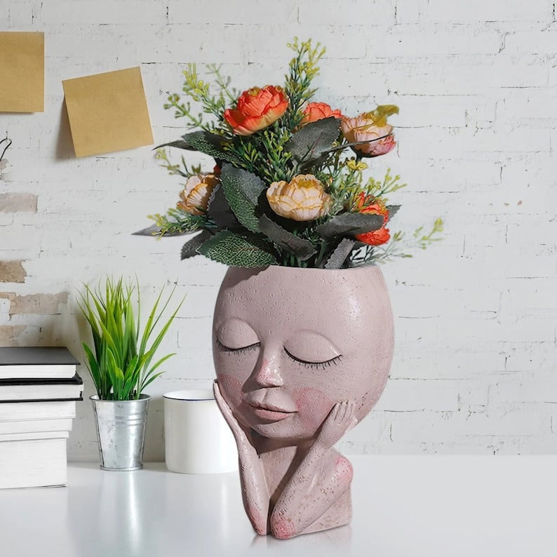 💝2024 HOT SALE-Girl Face Head Planter