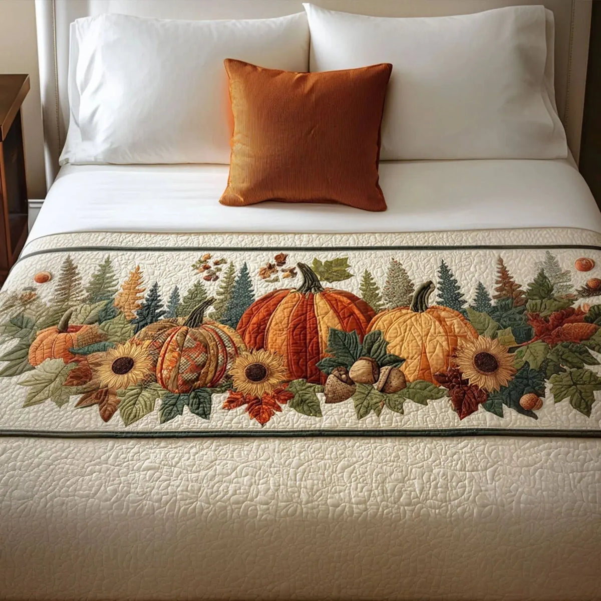 🍽️New Arrival: Quilted Table Runner with Vivid 3D Design